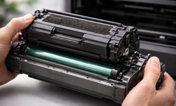 Hình ảnh minh họa cách tách rời hộp mực (Toner) khỏi cụm trống (Drum)